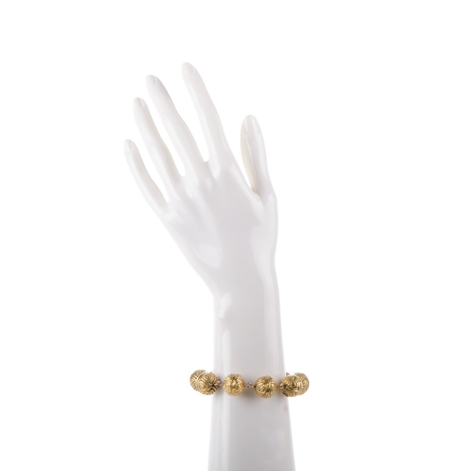 Chanel CC Bead Bracelet Gold 2 of 6