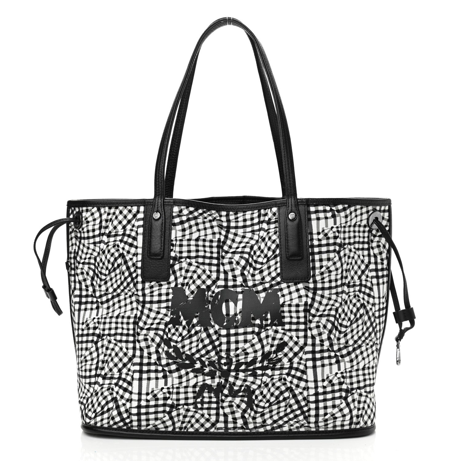 MCM Visetos Medium Reversible Shopper Tote Black 5 of 20