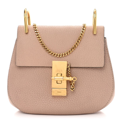 Chloe Grained Lambskin Mini Drew Shoulder Bag Cement Pink 1 of 12