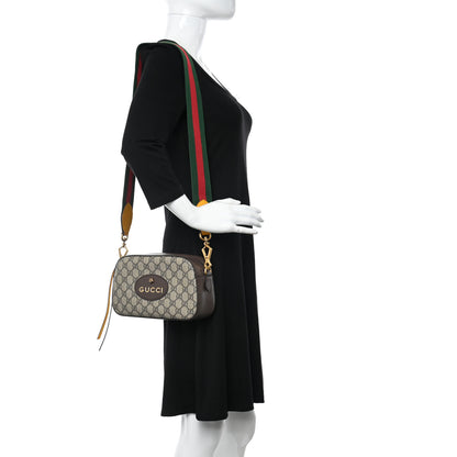 Gucci GG Supreme Monogram Web Neo Vintage Shoulder Bag Beige New Acero Crop 2 of 10