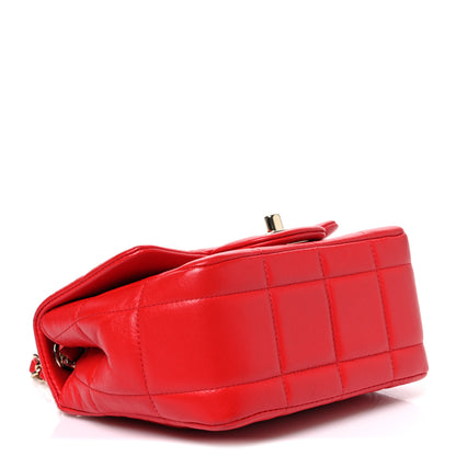 Chanel Lambskin Resin Crystal Square Quilted Monacoco Mini Flap Red 4 of 10