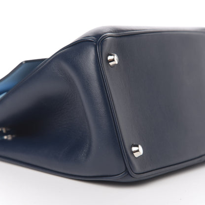 Christian Dior Smooth Calfskin Small Tri-Color Be Dior Flap Navy Blue 6 of 9
