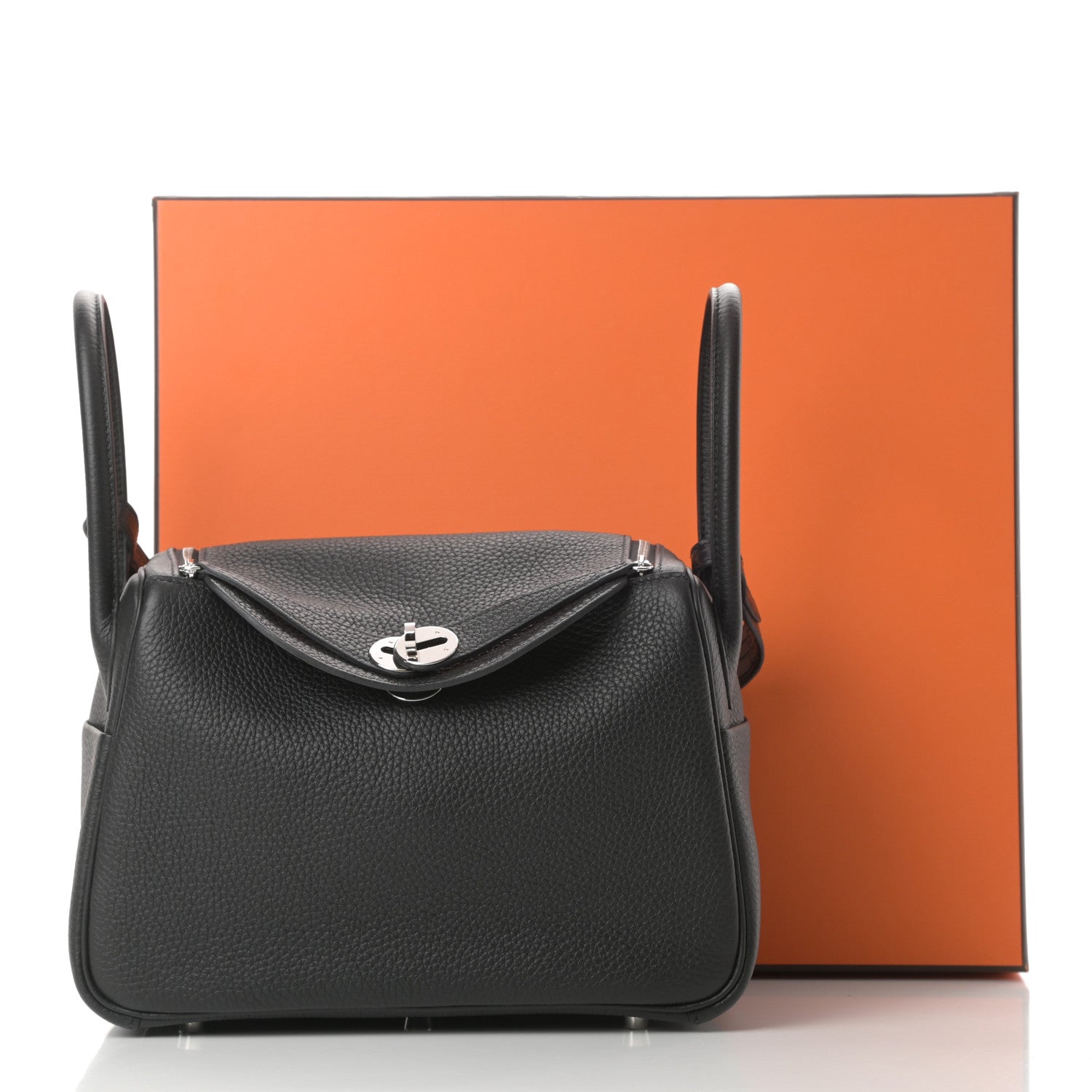 Hermes Taurillon Clemence Matte Niloticus Crocodile Touch Lindy 26 Black 11 of 11