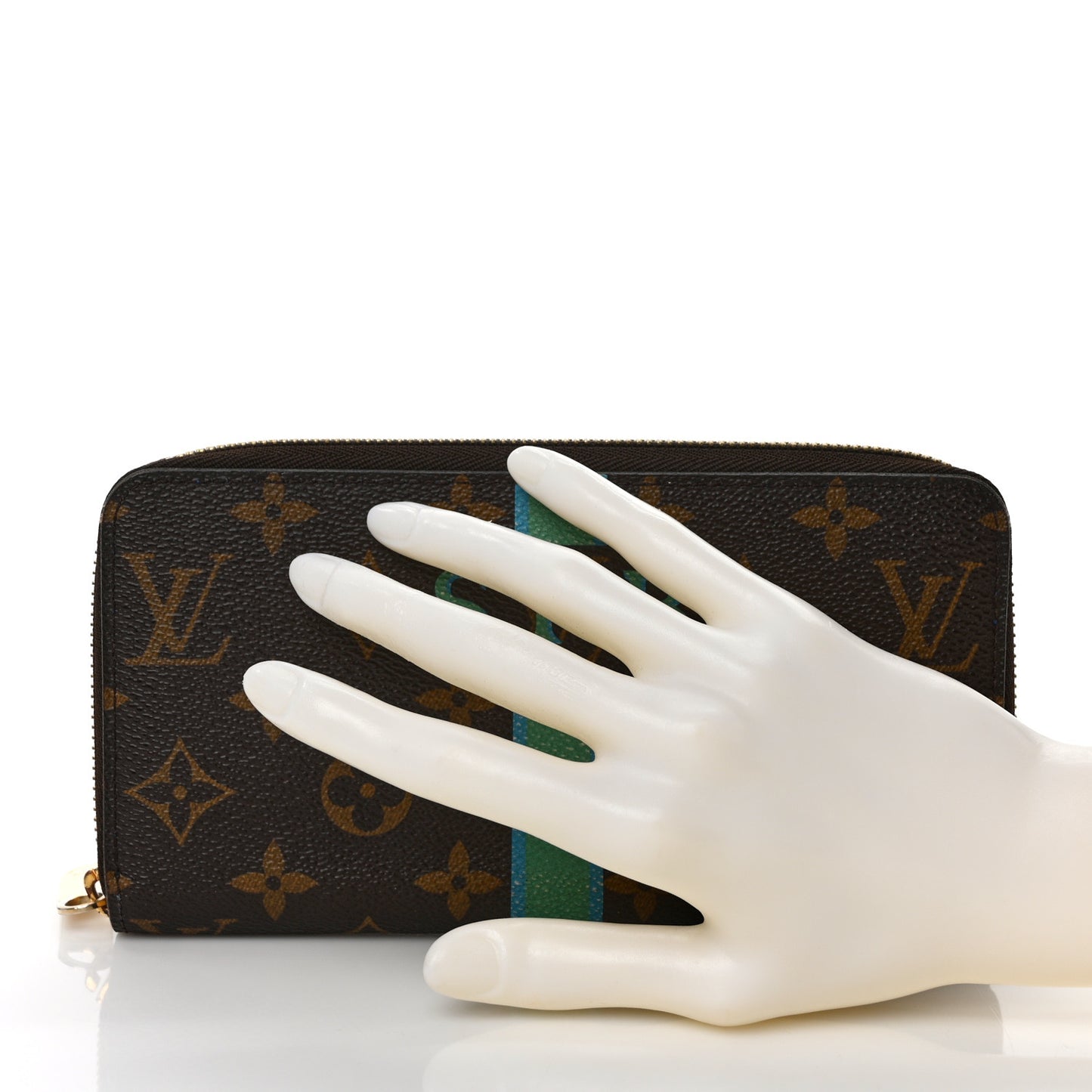 Monogram My LV Heritage Zippy Organizer Wallet Bleu Marine Bleu Vert