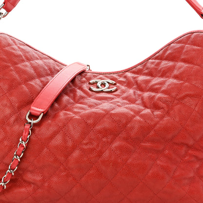Chanel Caviar Quilted French Riviera Hobo Rouge 8 of 17