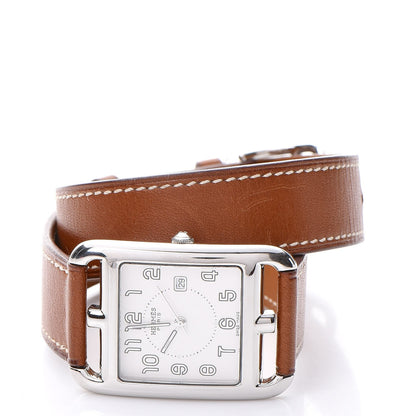 Hermes Stainless Steel Barenia 29mm Cape Cod Double Tour Quartz Watch Fauve 3 of 8