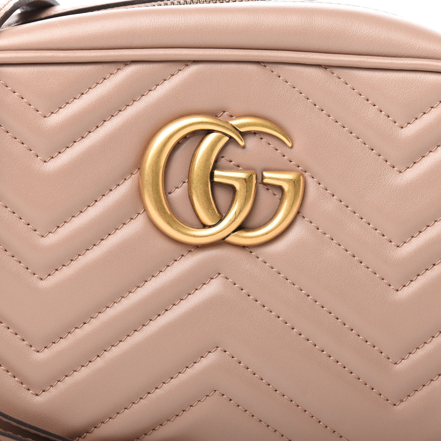 Calfskin Matelasse Small GG Marmont Chain Shoulder Bag Porcelain Rose