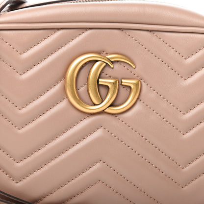 Gucci Calfskin Matelasse Small GG Marmont Chain Shoulder Bag Porcelain Rose 10 of 10