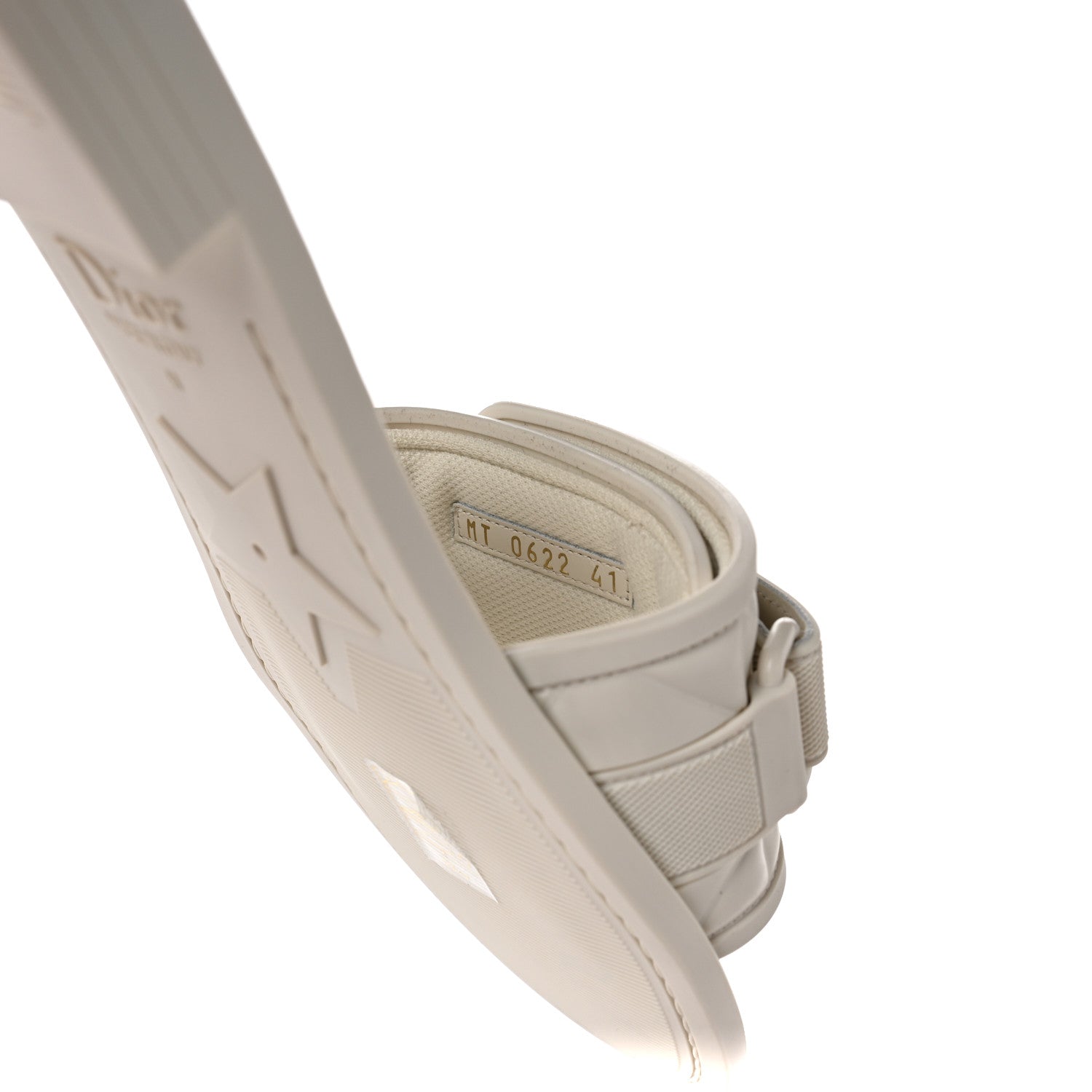 Christian Dior Rubber Macrocannage Dio(r)evolution Slide Sandals 41 Off White 7 of 8