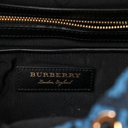 Burberry Nylon Python Print Medium Rucksack Backpack Blue 6 of 9