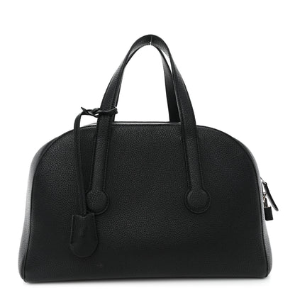 The Row Grained Calfskin The Sporty Bowler 12 Black 1 of 12