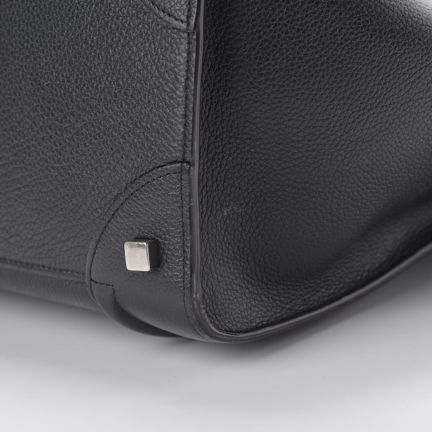 Drummed Calfskin Mini Luggage Black
