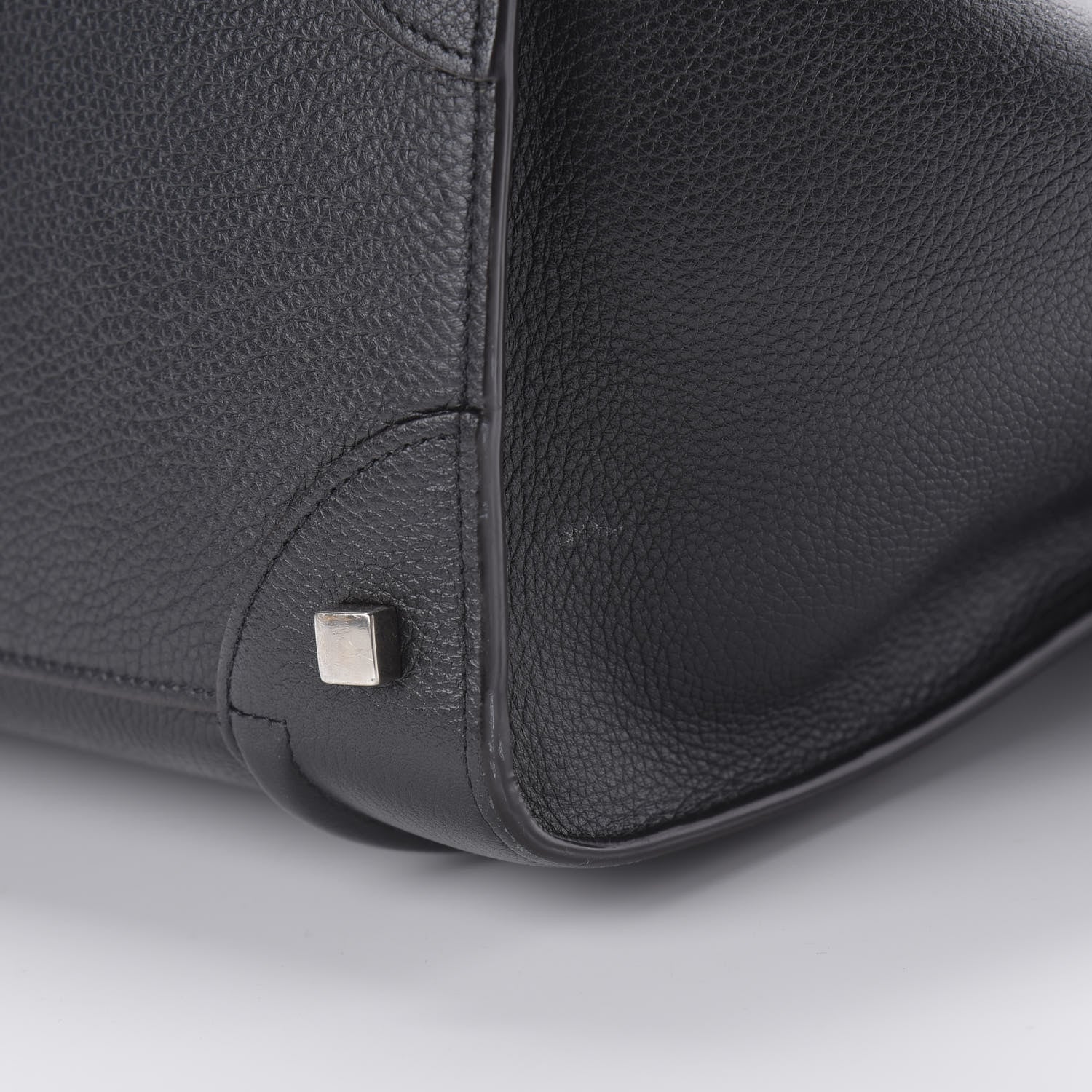 Celine Drummed Calfskin Mini Luggage Black 12 of 13