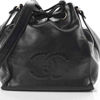 Chanel Lambskin CC Drawstring Shoulder Bag Black 8 of 11