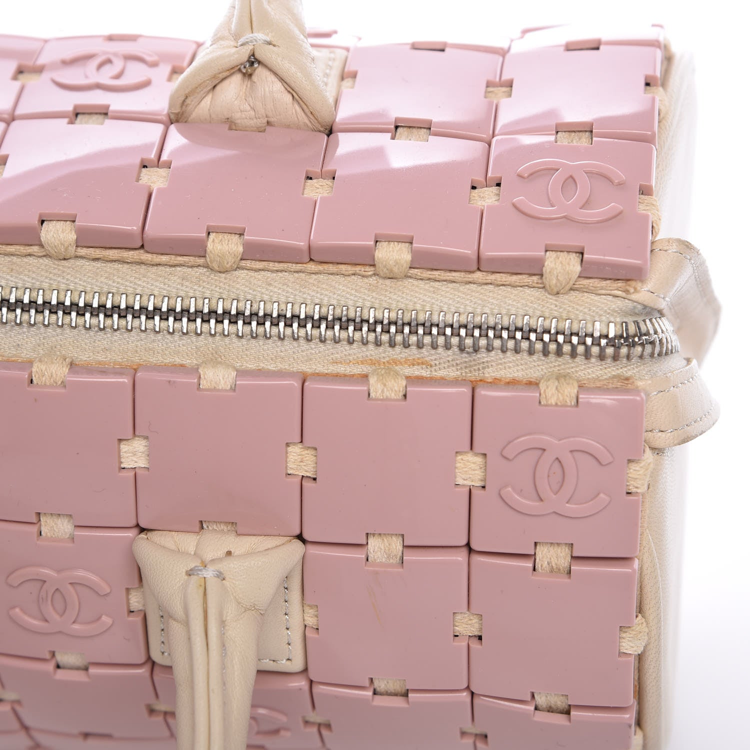 Chanel Lambskin Resin Tile Bowler Pink 11 of 16