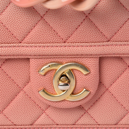 Chanel Caviar Quilted Medium Sunset On The Sea Flap Coral 8 of 10