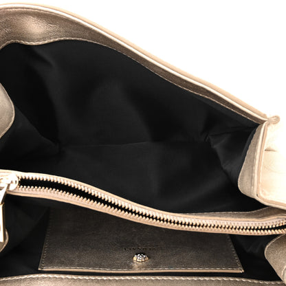 Versace Suede Palazzo Crystal Chain Evening Bag Gold 5 of 11