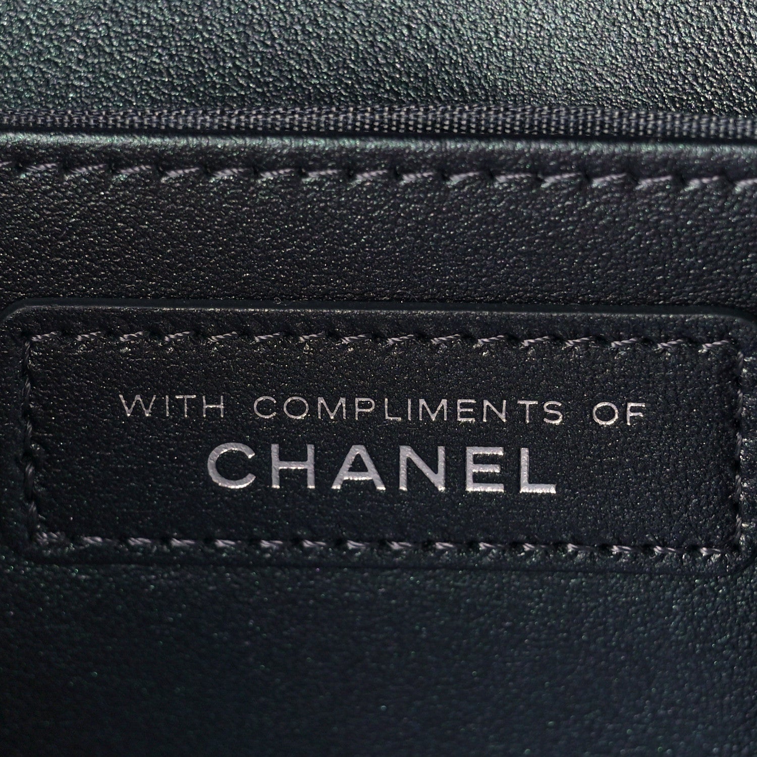 Chanel Iridescent Caviar Quilted Classic Pouch Clutch Black 6 of 11