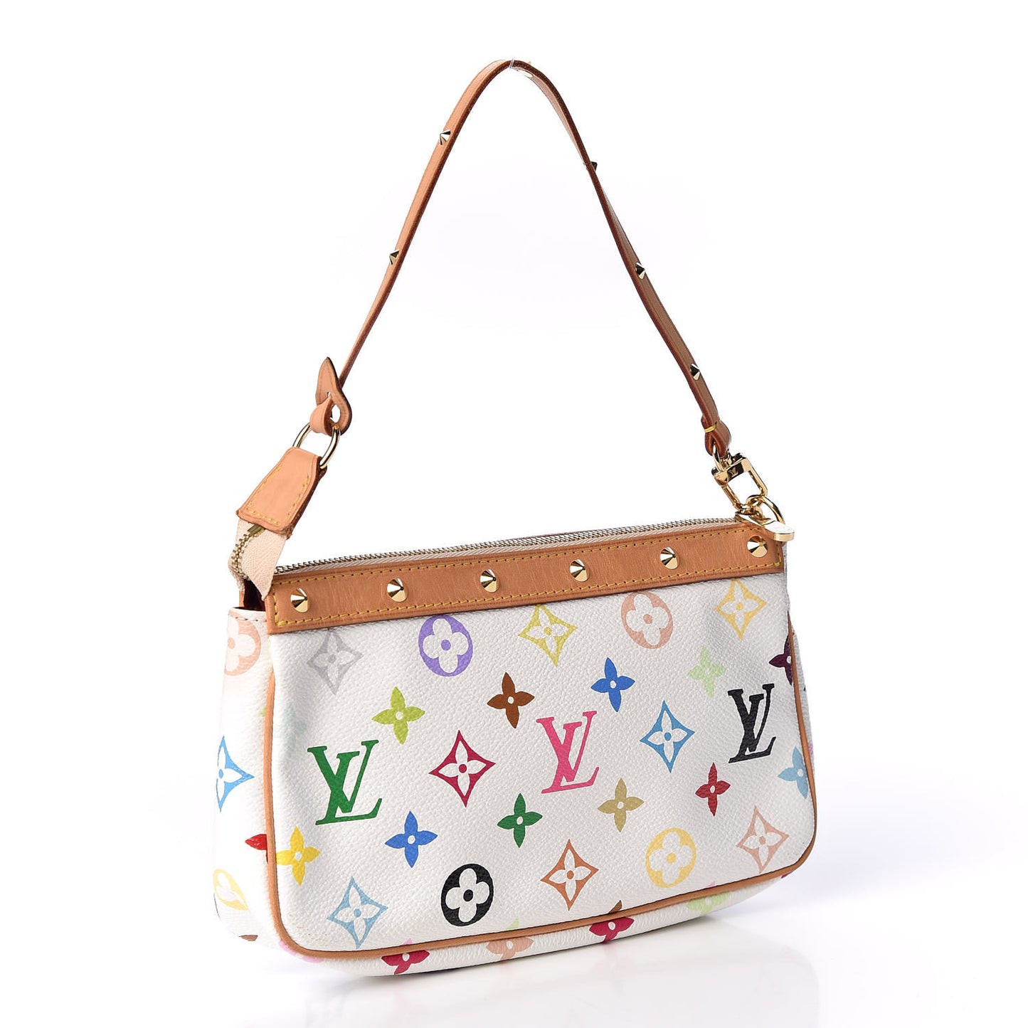 Monogram Multicolor Pochette Accessories White