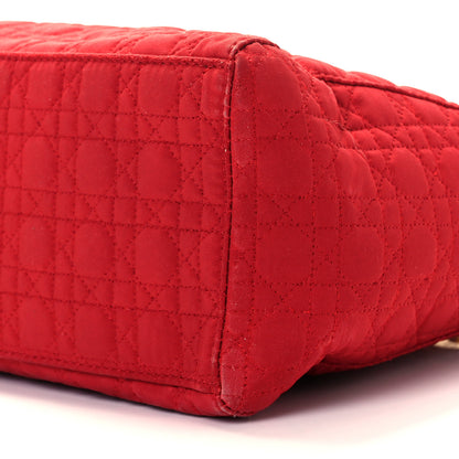Christian Dior Nylon Cannage Medium Lady Dior Red 8 of 9