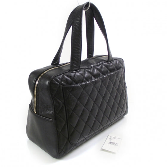 Chanel Caviar Quilted Bowler Tote 3 of 11