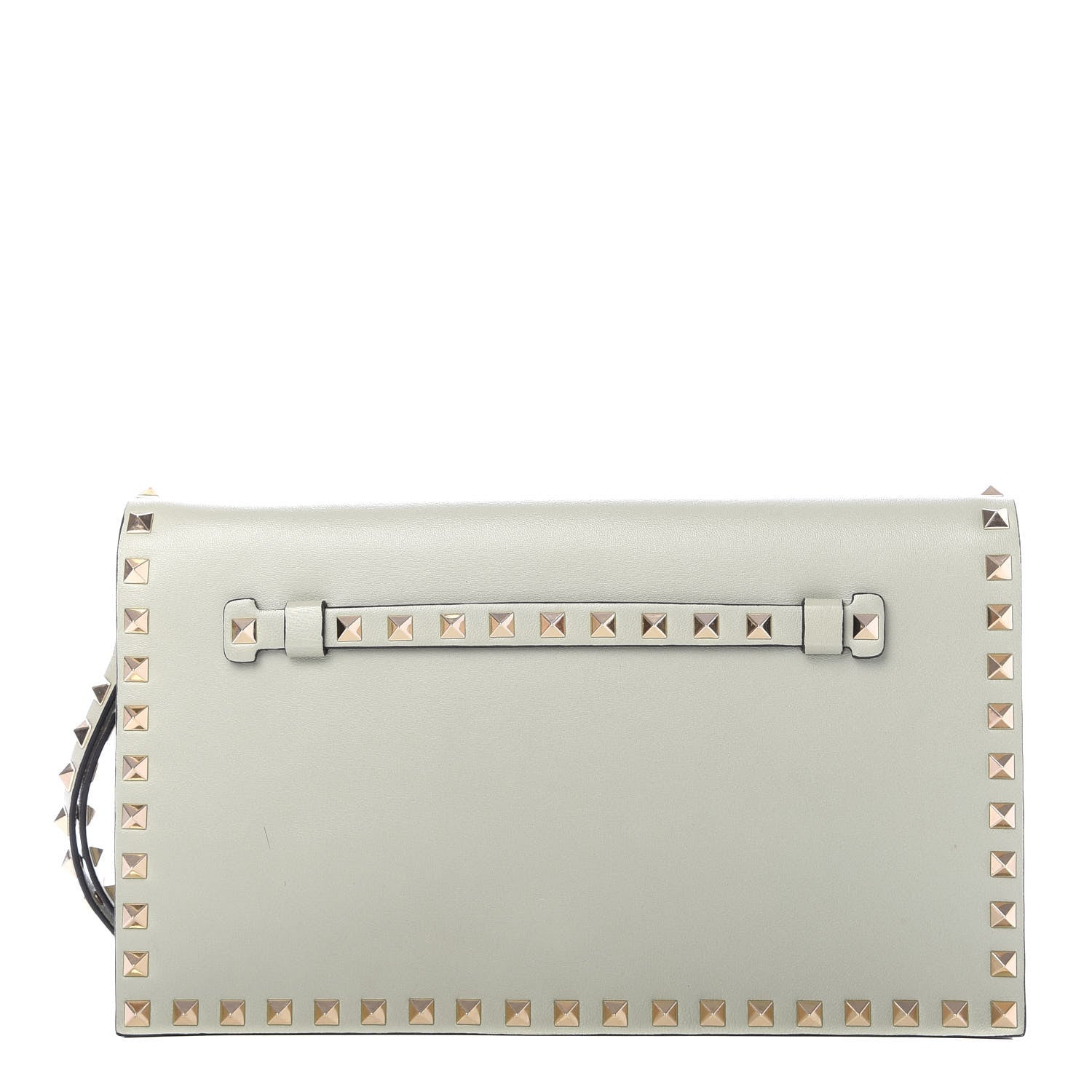 Valentino Garavani Nappa Rockstud Wristlet Clutch Water Green 1 of 6