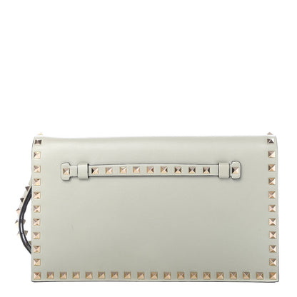 Valentino Garavani Nappa Rockstud Wristlet Clutch Water Green 1 of 6