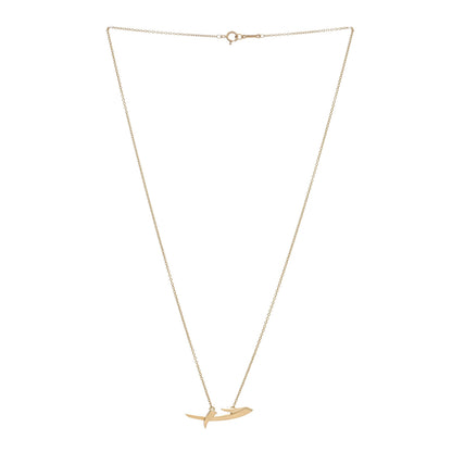 Tiffany 18K Yellow Gold Paloma Picasso Graffiti Long Kiss Pendant Necklace 2 of 5