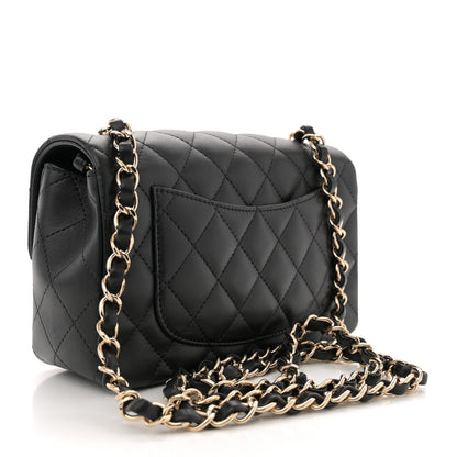 Chanel Lambskin Quilted Mini Rectangular Flap Black 3 of 10