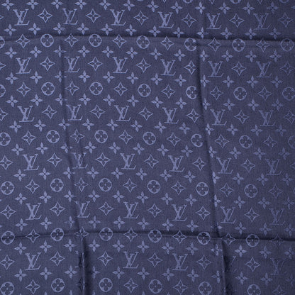 Louis Vuitton Wool Silk Monogram Shawl Blue Nuit 1 of 5
