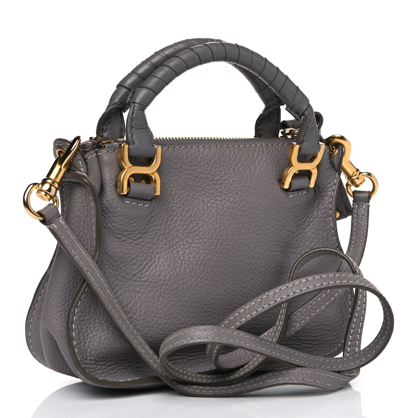 Calfskin Mini Marcie Satchel Cashmere Grey