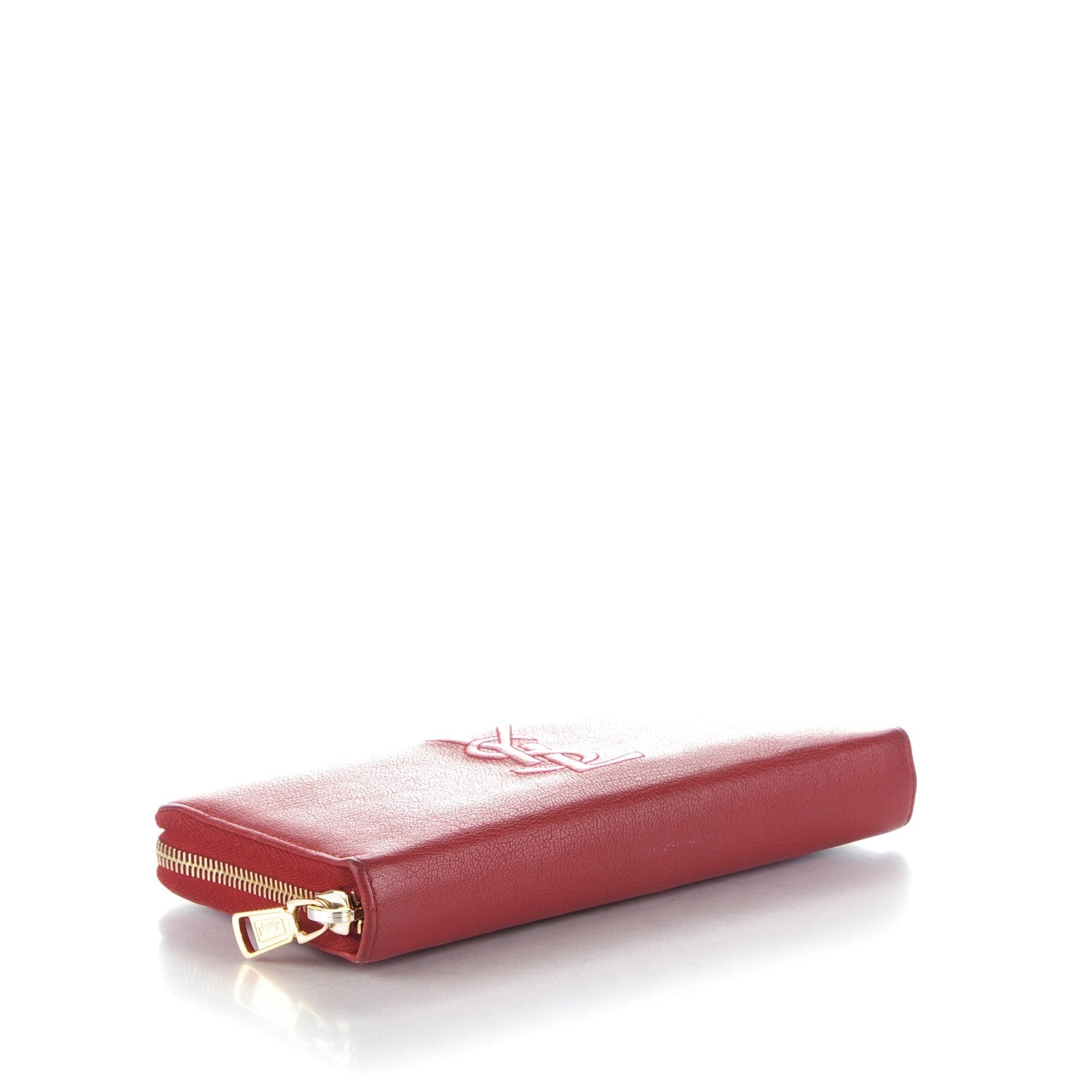 Saint Laurent Chevre Belle De Jour Zip Around Wallet Rouge Orient 4 of 7