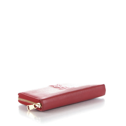 Saint Laurent Chevre Belle De Jour Zip Around Wallet Rouge Orient 4 of 7