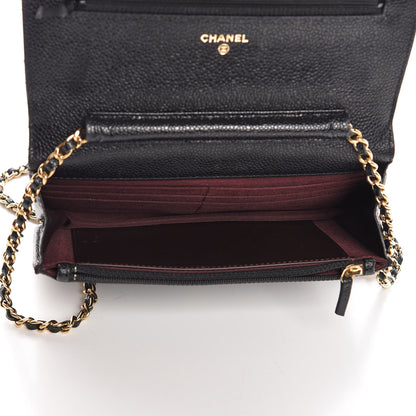 Chanel Caviar Quilted Wallet On Chain WOC Black 5 of 11