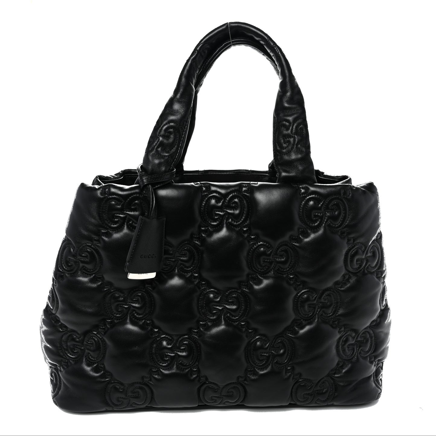 Calfskin GG Matelasse Large Tote Black