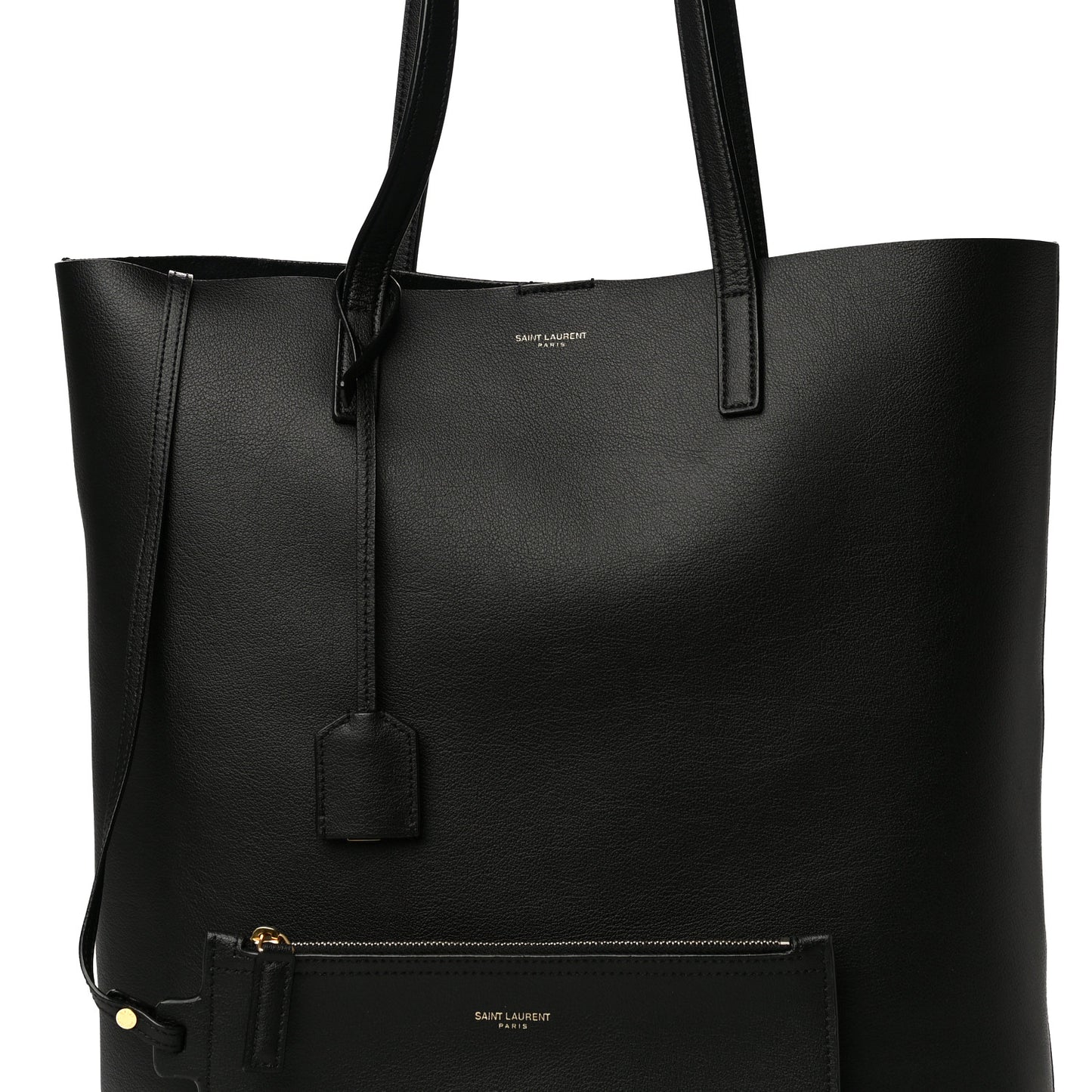 Calfskin North-South Shopping Tote Black