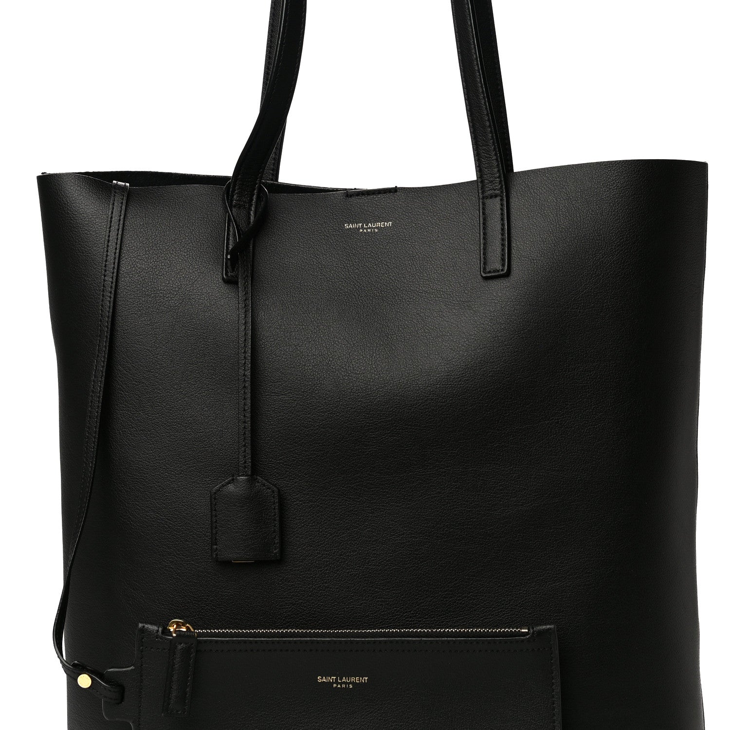 Saint Laurent Calfskin North-South Shopping Tote Black 8 of 11