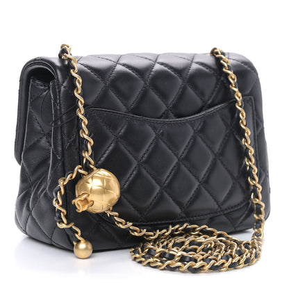 Chanel Lambskin Quilted Mini Pearl Crush Flap Black 3 of 11