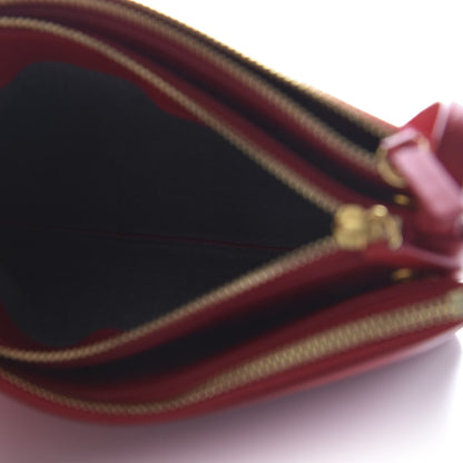 Celine Lambskin Small Trio Crossbody Bag Red 5 of 9