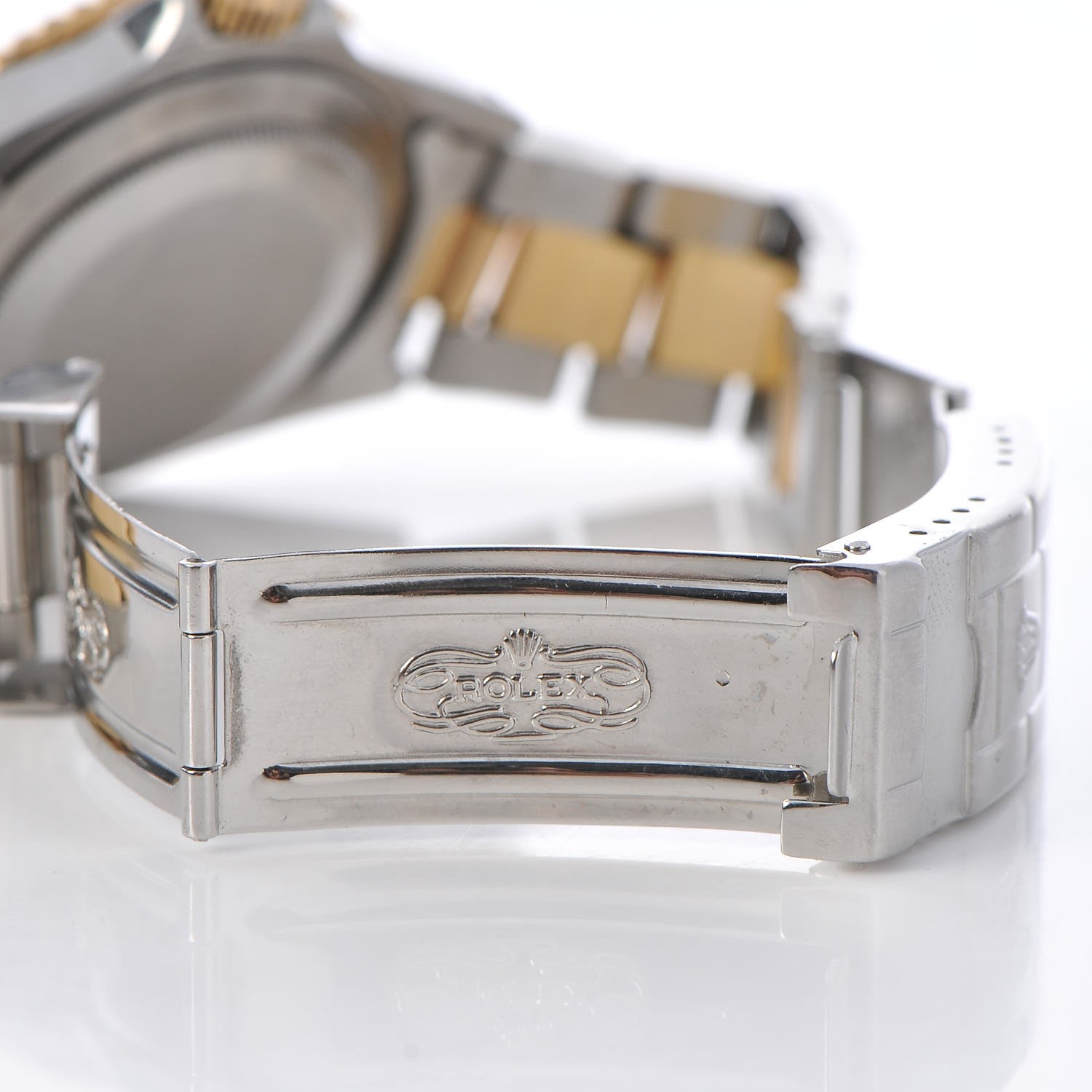 Rolex 18K Yellow Gold Stainless Steel 40mm Oyster Perpetual Date Submariner Watch Blue 6 of 10