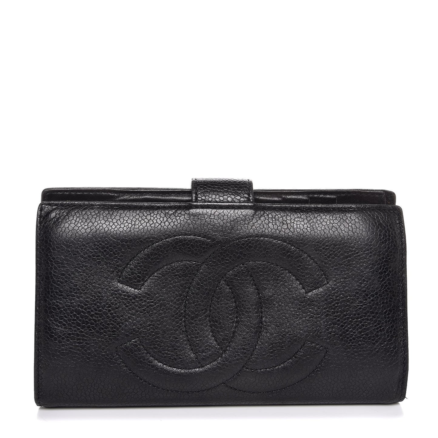 Caviar Timeless CC French Wallet Black
