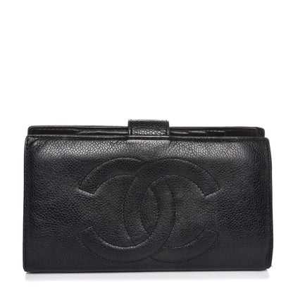 Chanel Caviar Timeless CC French Wallet Black 9 of 17