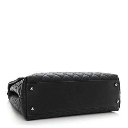 Chanel Caviar Liazard Quilted Large Coco Handle Flap Black 4 of 10
