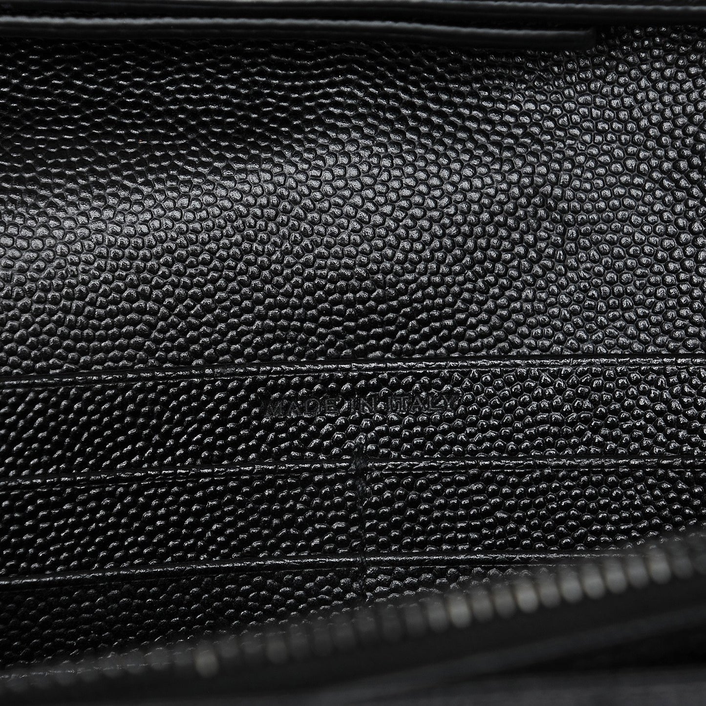 Grain De Poudre Matelasse Chevron Monogram Chain Wallet Black