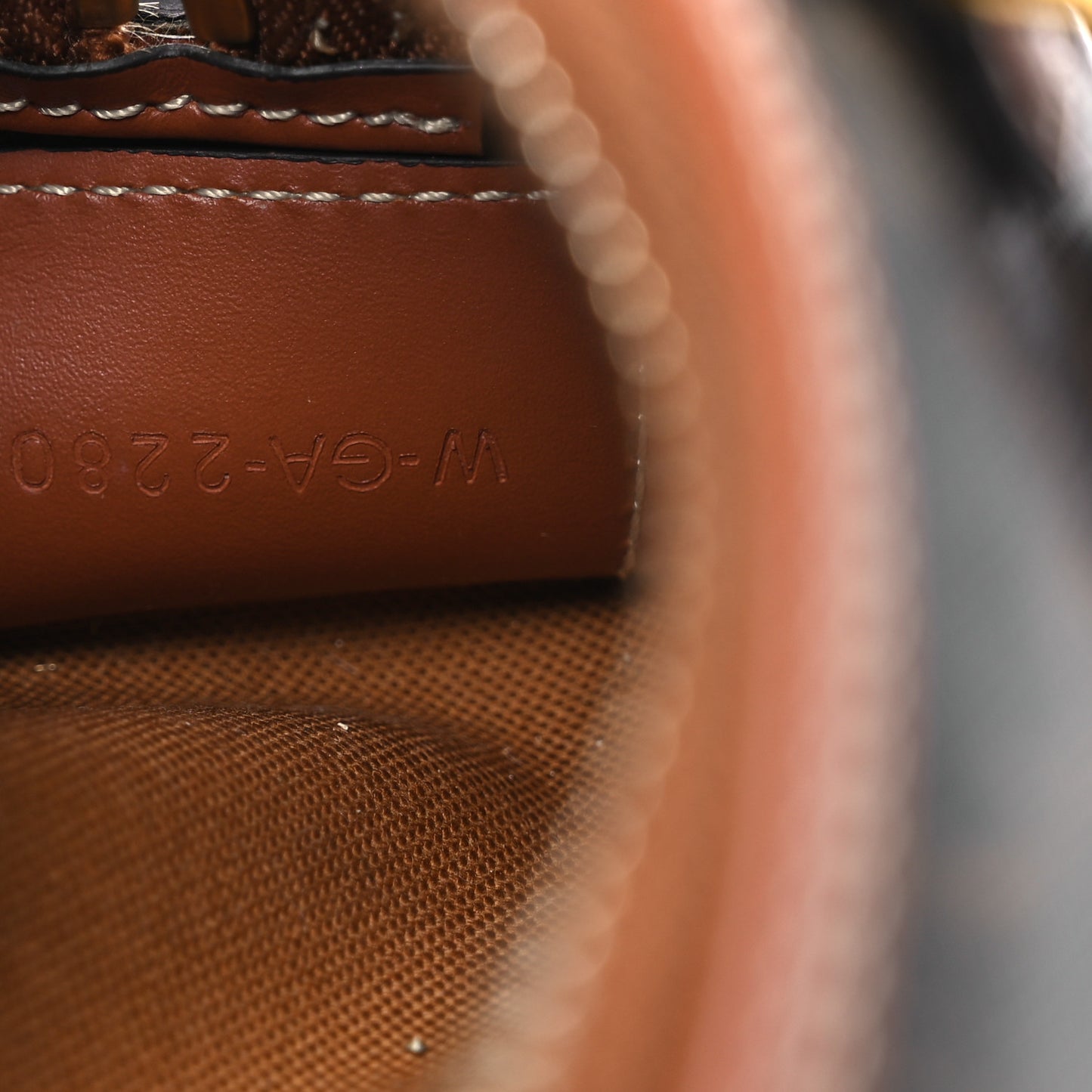 Triomphe Canvas Calfskin Mini Boston Bag Tan
