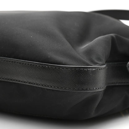 Prada Tessuto Nylon Saffiano Crossbody Bag Black 9 of 10