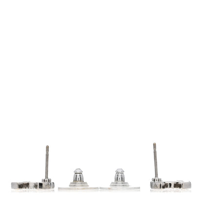 Chanel Crystal Mini CC Earrings Silver 3 of 3
