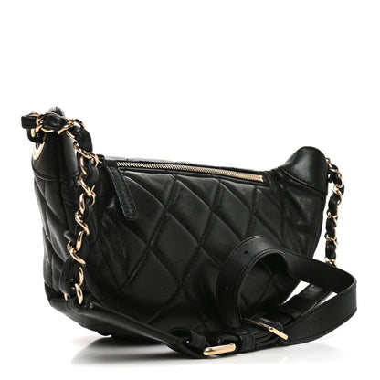Chanel Shiny Lambskin Quilted Belt Bag Black 3 of 10