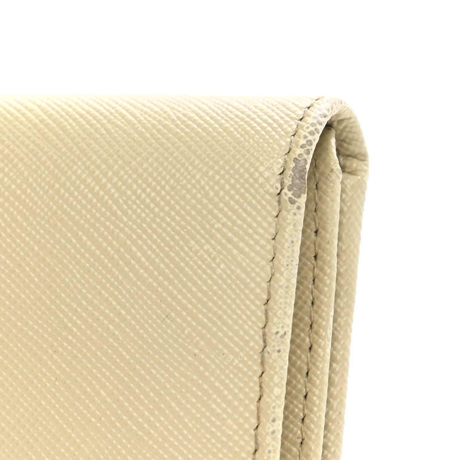 Prada Saffiano Metal Bi-Fold Wallet Cera 9 of 13