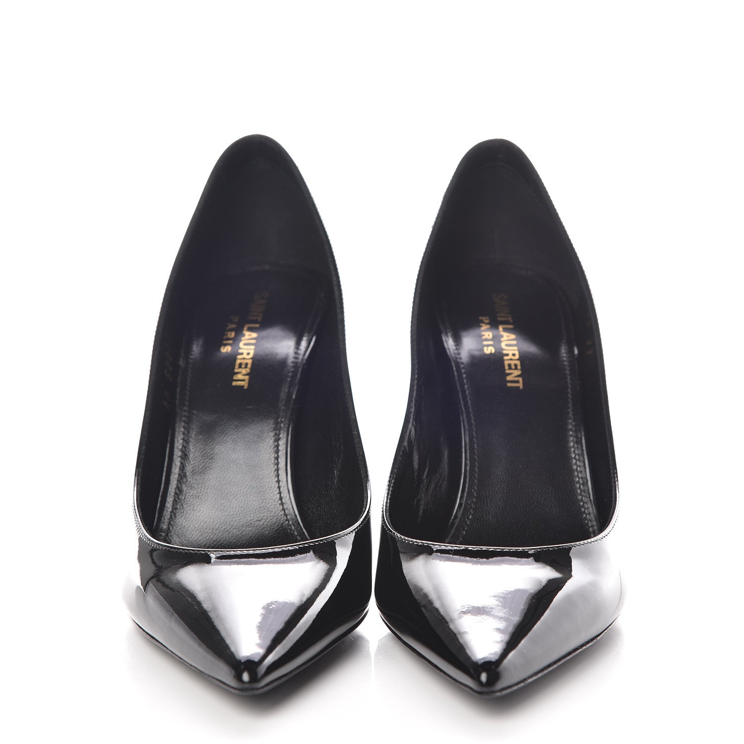 Saint Laurent Patent Calfskin Zoe 85 Pumps 37 Black 2 of 9